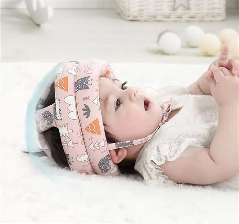 Casque de sécurité réglable en coton doux pour bébé