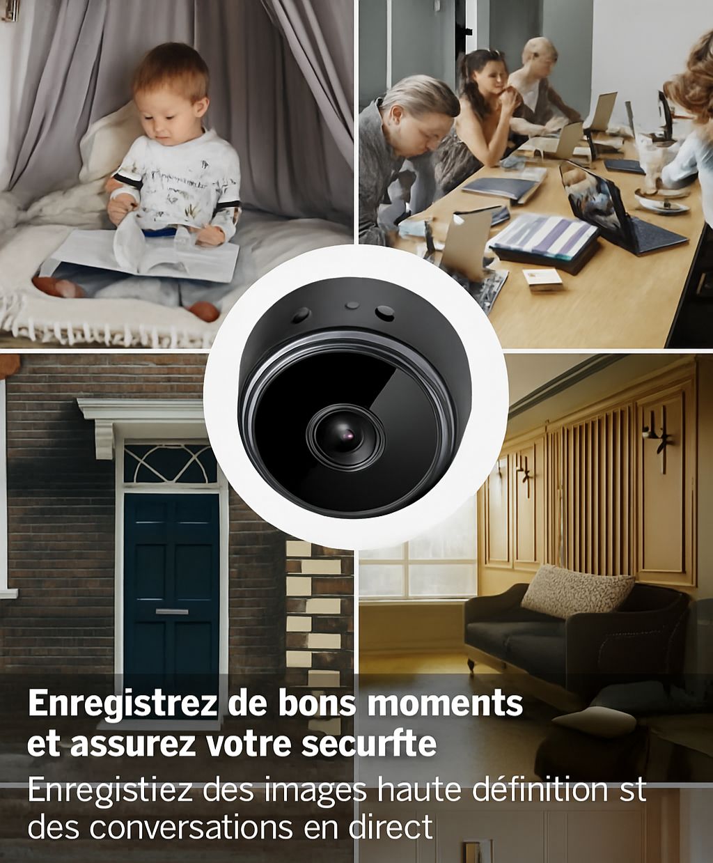 🔐 Caméra de Sécurité Intelligente HD – Protégez ce qui compte le plus