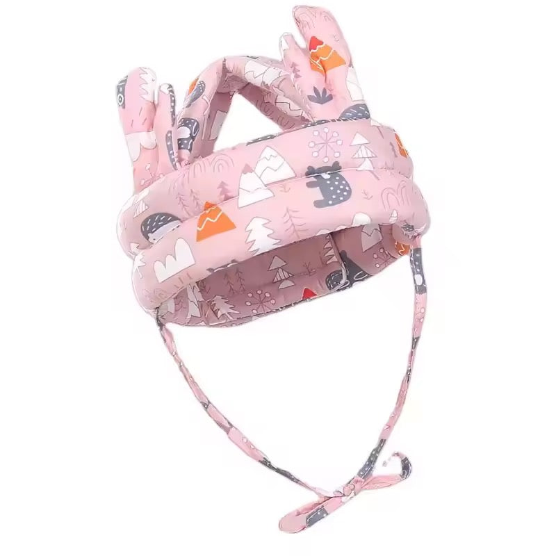 Casque de sécurité réglable en coton doux pour bébé