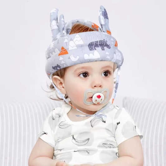 Casque de sécurité réglable en coton doux pour bébé